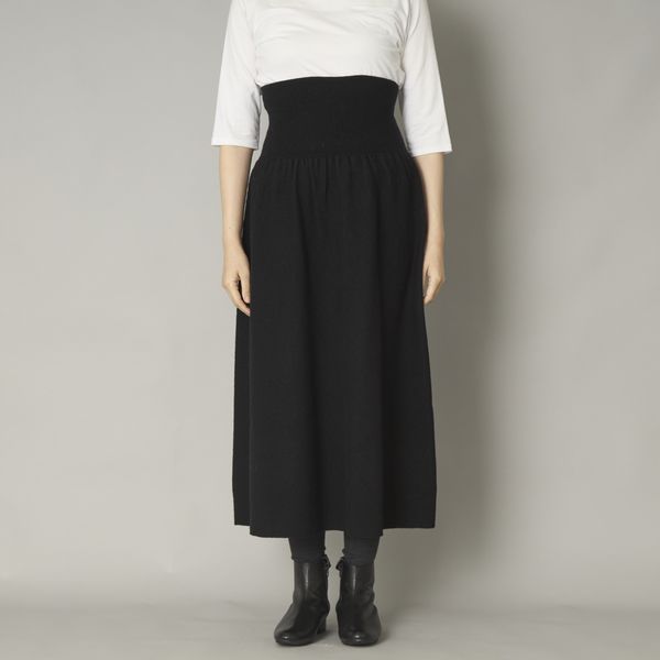 SAIFUKU/のびるニットロングスカート あったかウール -スカート丈の